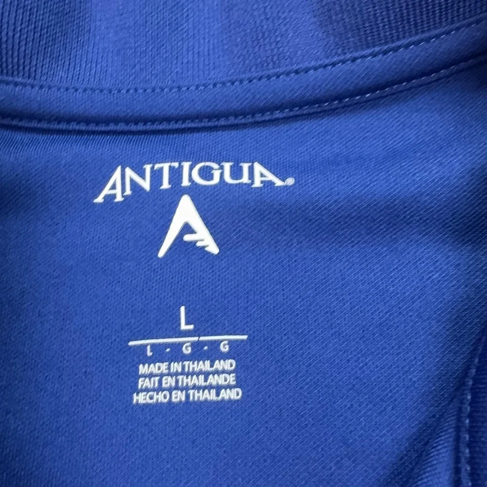Chicago Cubs Shirt Mens Large Blue MLB Baseball Embroidered Polo Antigua
